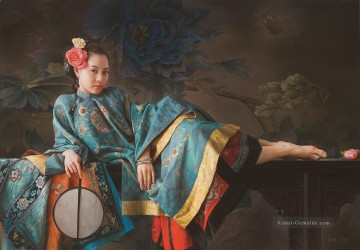 Chinesische Mädchen Werke - blauer Schmetterling Chinesisches Mädchen